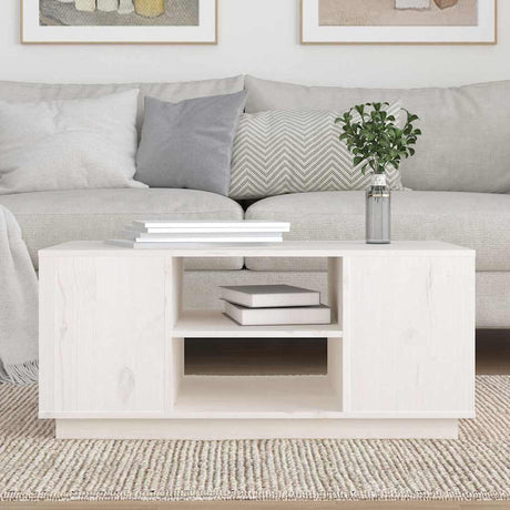 Vidaxl salontafel 90x49x40,5 cm massief grenenhout wit