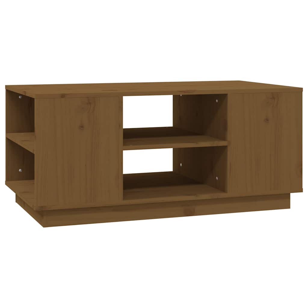 Vidaxl salontafel 90x49x40,5 cm massief grenenhout honingbruin