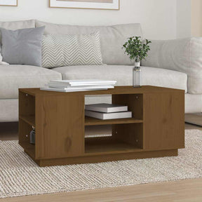 Vidaxl salontafel 90x49x40,5 cm massief grenenhout honingbruin