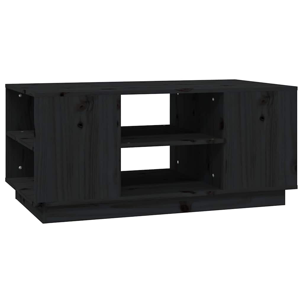 Vidaxl salontafel 90x49x40,5 cm massief grenenhout zwart