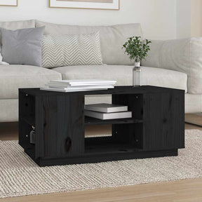 Vidaxl salontafel 90x49x40,5 cm massief grenenhout zwart