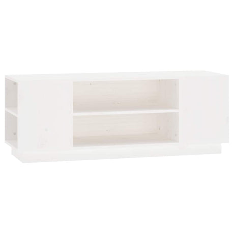 Vidaxl tv-meubel 110x35x40,5 cm massief grenenhout wit
