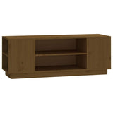 Vidaxl tv-meubel 110x35x40,5 cm massief grenenhout honingbruin