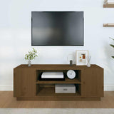Vidaxl tv-meubel 110x35x40,5 cm massief grenenhout honingbruin