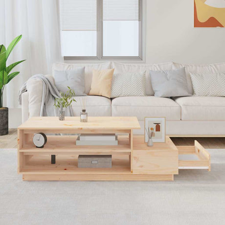 Vidaxl salontafel 120x50x40,5 cm massief grenenhout