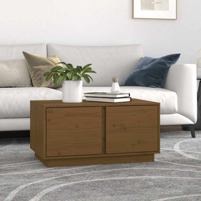 Vidaxl salontafel 80x50x40 cm massief grenenhout honingbruin