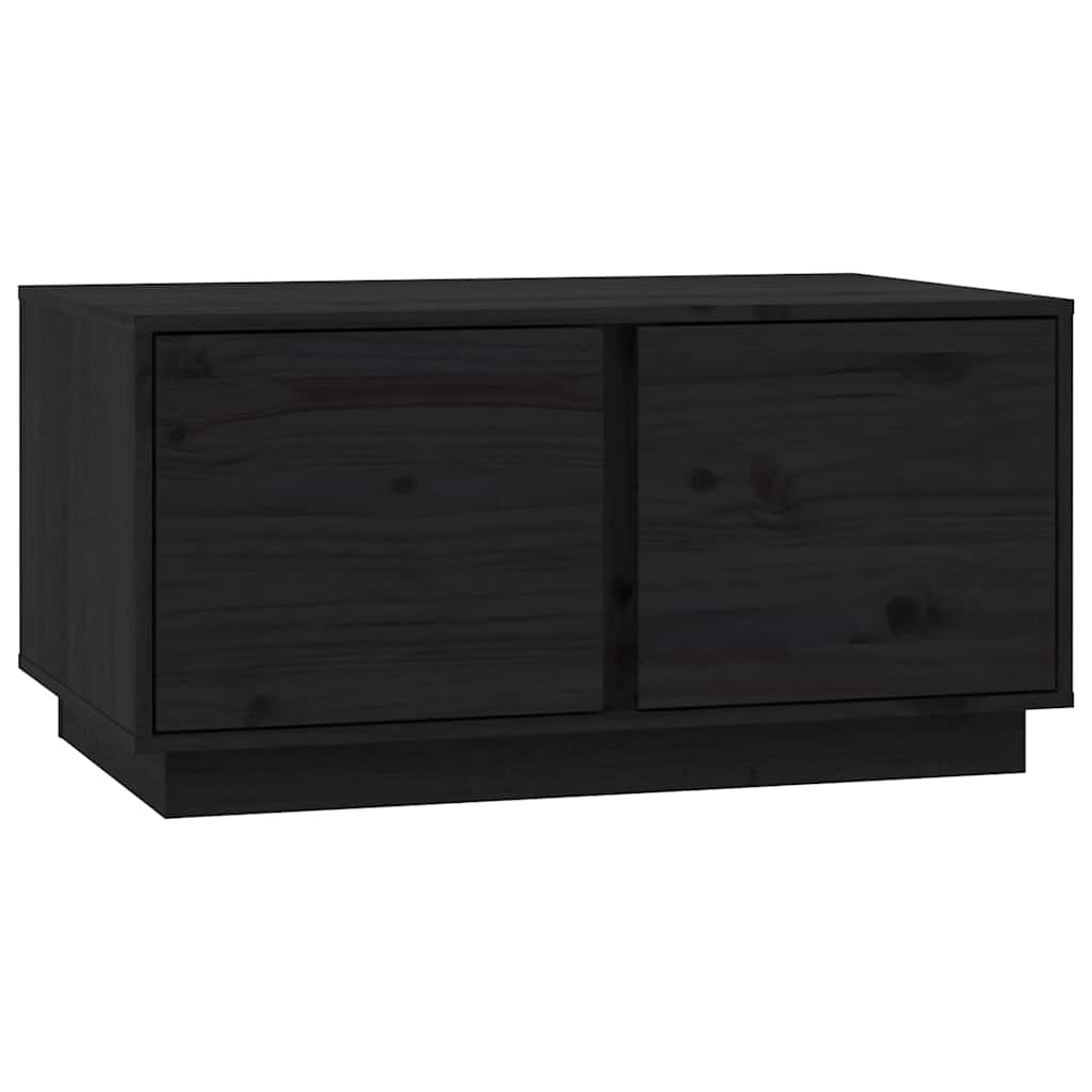 Vidaxl salontafel 80x50x40 cm massief grenenhout zwart