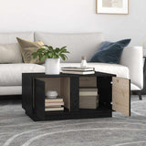 Vidaxl salontafel 80x50x40 cm massief grenenhout zwart