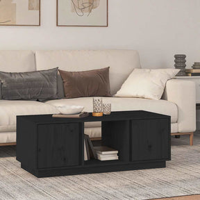 Vidaxl salontafel 110x50x40 cm massief grenenhout zwart