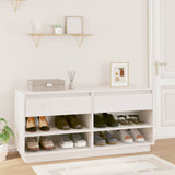 Vidaxx Schuhschrank 110x34x52 cm massives Kiefernholz weiß