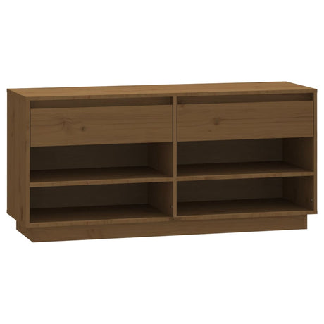 Vidaxx Schuhschrank 110x34x52 cm massives Kiefernholz honigbraun