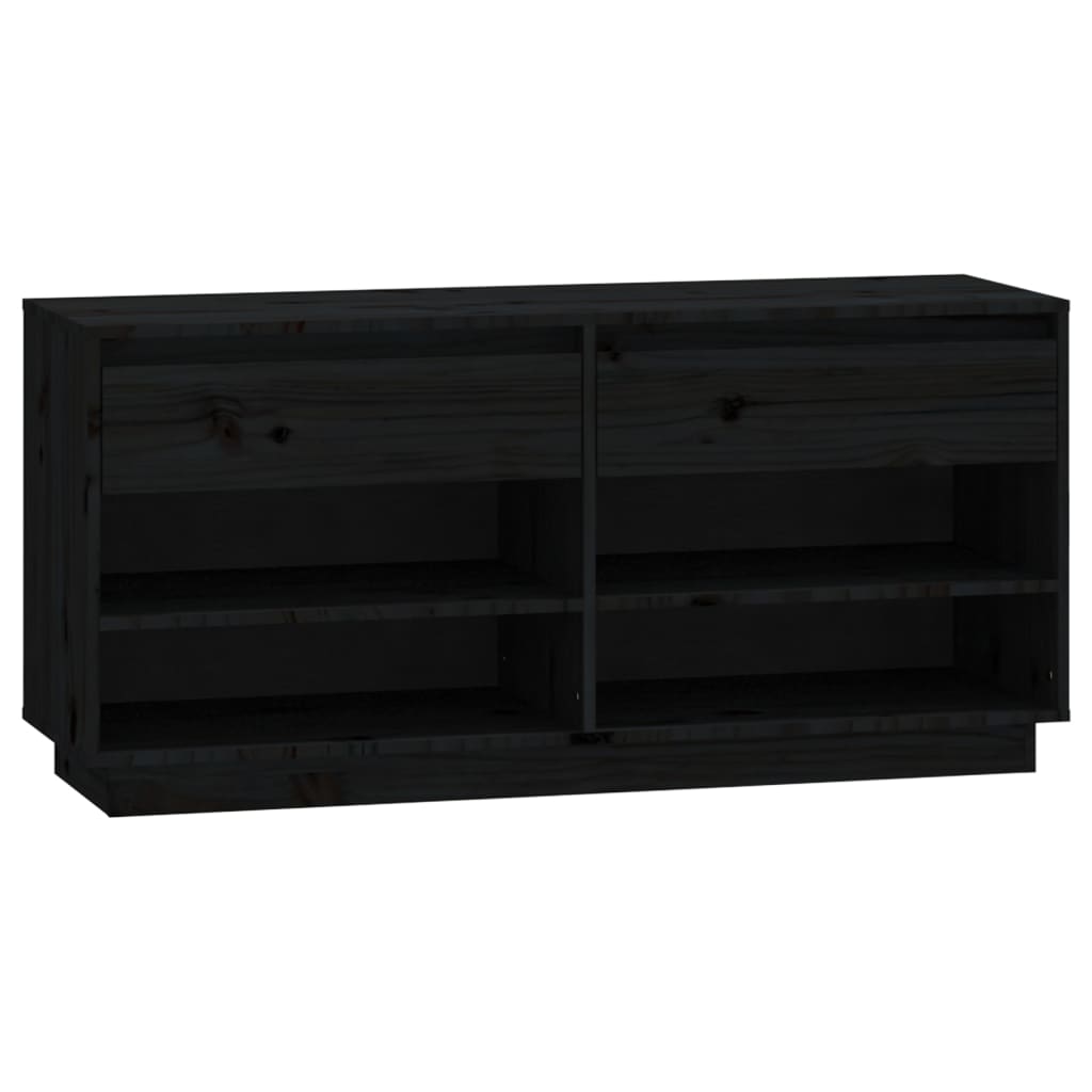 Vidaxx Schuhschrank 110x34x52 cm massives Kiefernholz schwarz