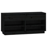 Vidaxx Schuhschrank 110x34x52 cm massives Kiefernholz schwarz