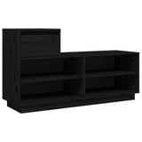 Vidaxx Schuhschrank 110x34x61 cm massives Kiefernholz schwarz