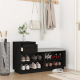 Vidaxx Schuhschrank 110x34x61 cm massives Kiefernholz schwarz