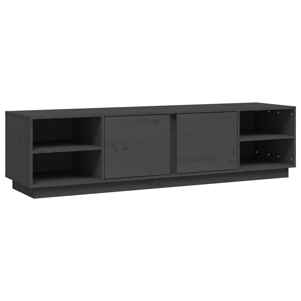 Vidaxl tv-meubel 156x40x40 cm massief grenenhout grijs