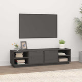 Vidaxl tv-meubel 156x40x40 cm massief grenenhout grijs