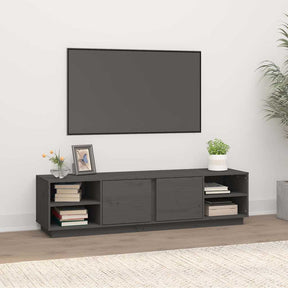 Vidaxl tv-meubel 156x40x40 cm massief grenenhout grijs