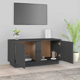 Vidaxl tv-meubel 80x35x40,5 cm massief grenenhout grijs