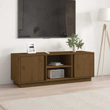 Vidaxl tv-meubel 110x35x40,5 cm massief grenenhout honingbruin
