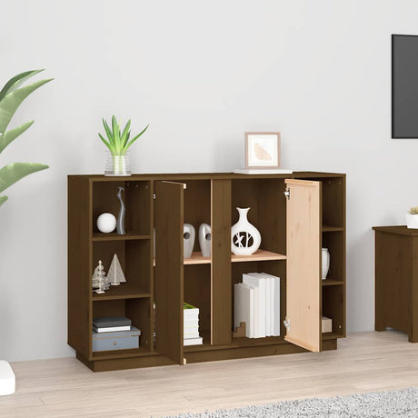 Vidaxl dressoir 120x35x80 cm massief grenenhout honingbruin