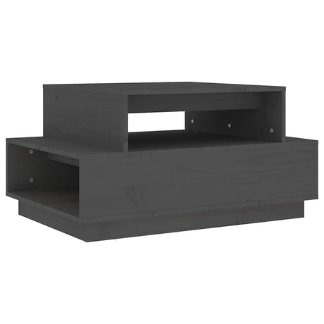 Vidaxl salontafel 80x55x40,5 cm massief grenenhout grijs