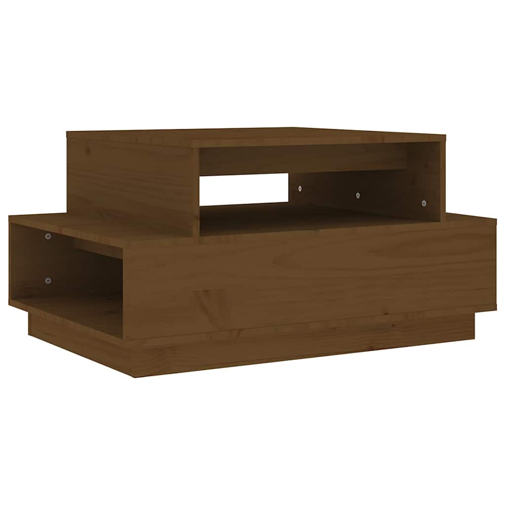 Vidaxl salontafel 80x55x40,5 cm massief grenenhout honingbruin