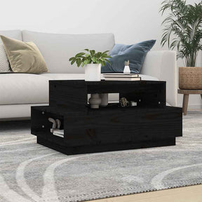 Vidaxl salontafel 80x55x40,5 cm massief grenenhout zwart