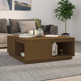 Vidaxl salontafel 100x101x40,5 cm massief grenenhout honingbruin