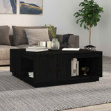 Vidaxl salontafel 100x101x40,5 cm massief grenenhout zwart