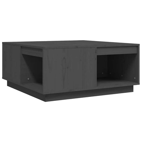 Vidaxl salontafel 80x81x36,5 cm massief grenenhout grijs
