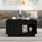 Vidaxl salontafel 60x61x32,5 cm massief grenenhout zwart