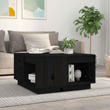 Vidaxl salontafel 60x61x32,5 cm massief grenenhout zwart