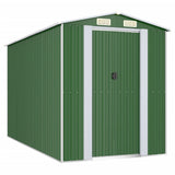 VidaXL Gartenhaus 192x357x223 cm verzinkter Stahl grün