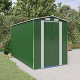 VidaXL Gartenhaus 192x357x223 cm verzinkter Stahl grün