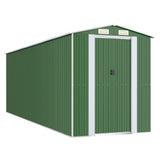 VidaXL Gartenhaus 192x606x223 cm verzinkter Stahl grün