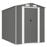 VidaXL Gartenhaus 192x274x223 cm verzinkter Stahl hellgrau