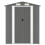 VidaXL Gartenhaus 192x274x223 cm verzinkter Stahl hellgrau