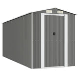 VidaXL Gartenhaus 192x523x223 cm verzinkter Stahl hellgrau