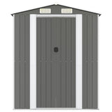 VidaXL Gartenhaus 192x606x223 cm verzinkter Stahl hellgrau