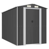 VidaXL Gartenhaus 192x357x223 cm verzinkter Stahl Anthrazit