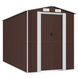 VidaXL Gartenhaus 192x357x223 cm verzinkter Stahl dunkelbraun
