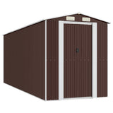 VidaXL Gartenhaus 192x523x223 cm verzinkter Stahl dunkelbraun