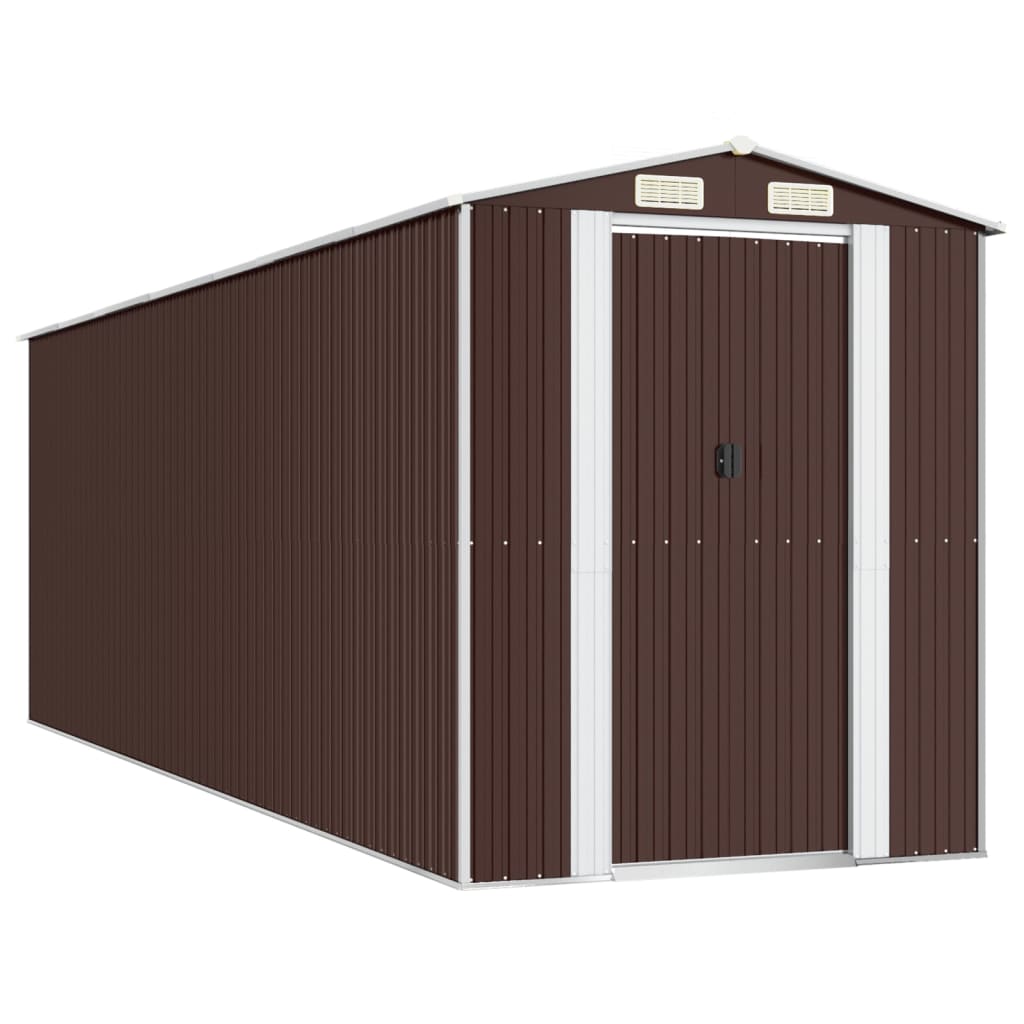 VidaXL Gartenhaus 192x606x223 cm verzinkter Stahl dunkelbraun