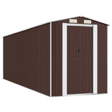 VidaXL Gartenhaus 192x606x223 cm verzinkter Stahl dunkelbraun