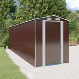 VidaXL Gartenhaus 192x606x223 cm verzinkter Stahl dunkelbraun
