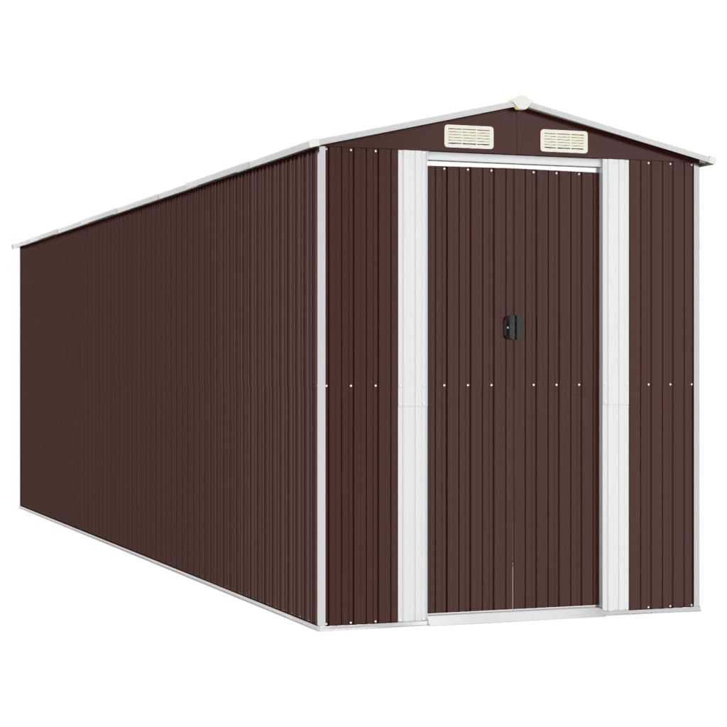 VidaXL Gartenhaus 192x689x223 cm verzinkter Stahl dunkelbraun