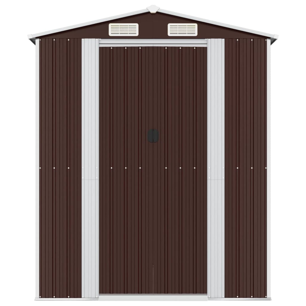 VidaXL Gartenhaus 192x689x223 cm verzinkter Stahl dunkelbraun