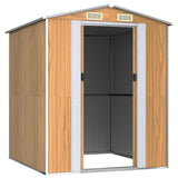 VidaXL Gartenhaus 192x191x223 cm verzinkter Stahl hellbraun