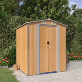 VidaXL Gartenhaus 192x191x223 cm verzinkter Stahl hellbraun